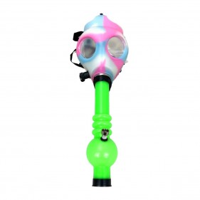 Glow-in-the-Dark Gasmaske mit Acrylbong