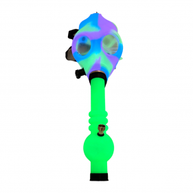 Glow-in-the-Dark Gasmaske mit Acrylbong