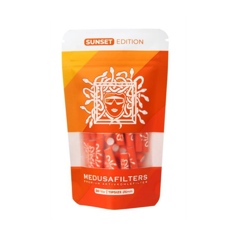 Medusa Sunset Edition Orange Aktivkohlefilter 6mm 50 Stk.