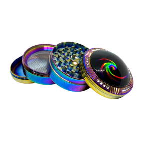 'Psychedelic' Aluminium Grinder 4-teilig Regenbogen