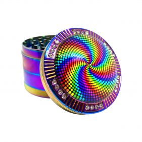 'Psychedelic' Aluminium Grinder 4-teilig Regenbogen