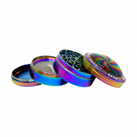 'Psychedelic' Aluminium Grinder 4-teilig Regenbogen