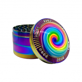 'Psychedelic' Aluminium Grinder 4-teilig Regenbogen