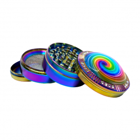 'Psychedelic' Aluminium Grinder 4-teilig Regenbogen