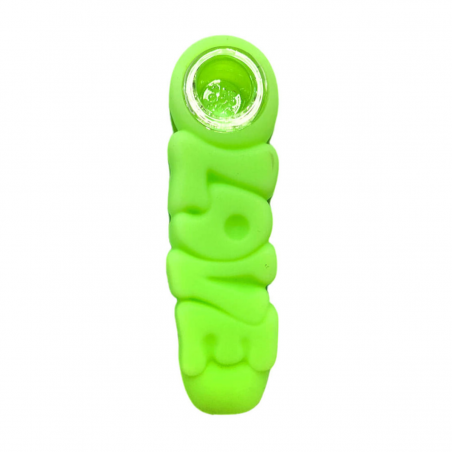 'Love' Silikonpfeife Grün