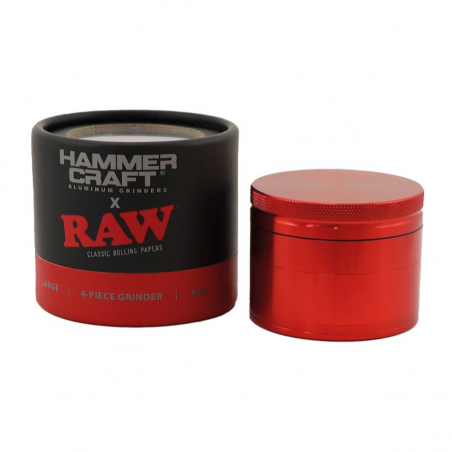 RAW x HammerCraft Aluminium Grinder 4-teilig Rot