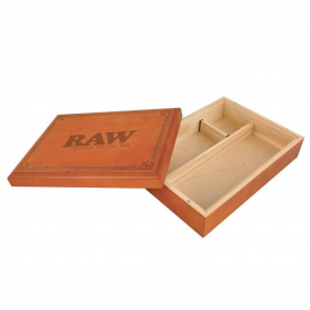 RAW x RYOT Natural Rolling Box aus Holz