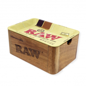 RAW Holz Cache Box mit Rolling Tray Mini