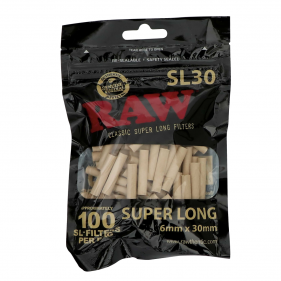 RAW Black Super Long Zigarettenfilter 6mm 100 Stk.