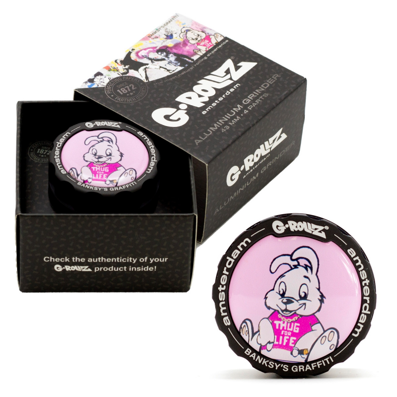 G-Rollz 'Banksy's Thug for Life' Aluminium Grinder 4-teilig