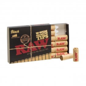 RAW Black W-WIDE Vorgedrehte Filter Tips 6mm 18 Stk.