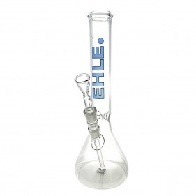 EHLE 'Little Brother Blau/Weiß' Borosilikatglas Bong