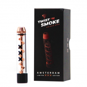 'Twist ‘n Smoke Golden Rose' Spiral-Glaspfeife