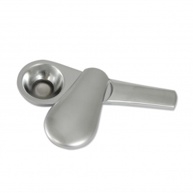 Metallpfeife mit Schiebedeckel Silber