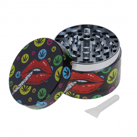 'Lips' Aluminium Grinder 4-teilig Schwarz