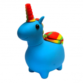 'Einhorn' Silikonbong Blau