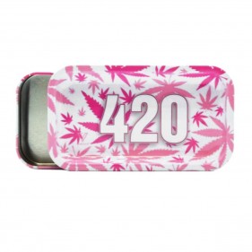 V-Syndicate '420 Pink' Tablett Rolling Tray mit Dose