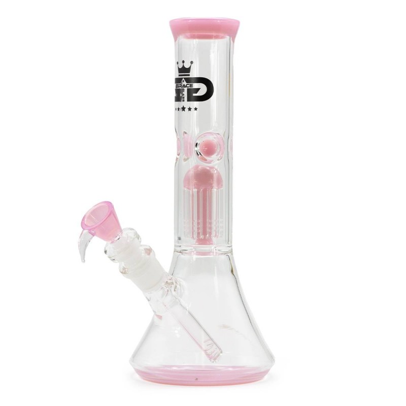Grace Glass 'Pink Tree-Arm Percolator' Borosilikatglas Bong