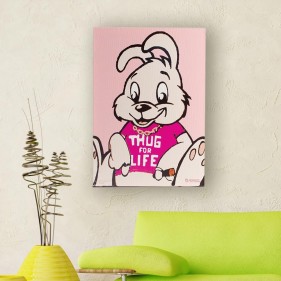 G-Rollz 'Banksy's Thug for Life' Leinwand 32x45cm