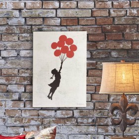 G-Rollz 'Banksy's Balloon Girl' Leinwand 32x45cm