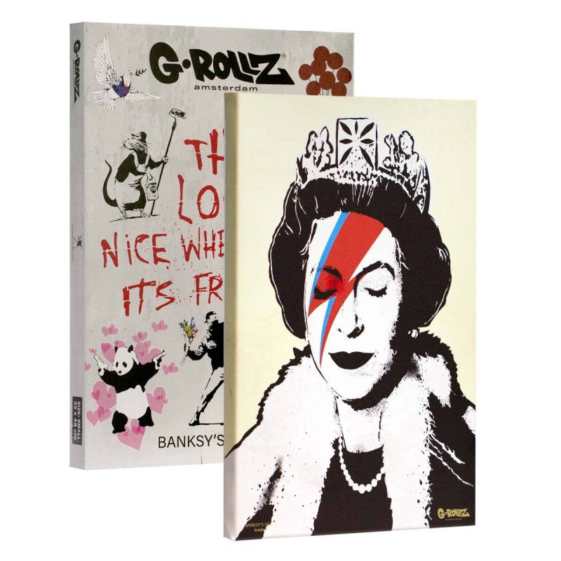 G-Rollz 'Banksy's Lizzie Stardust' Leinwand 64x90cm