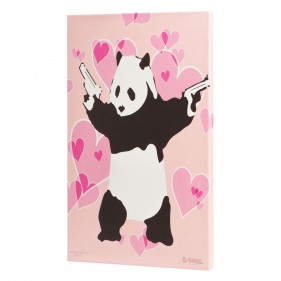 G-Rollz 'Banksy's Panda Gunnin'' Leinwand 64x90cm