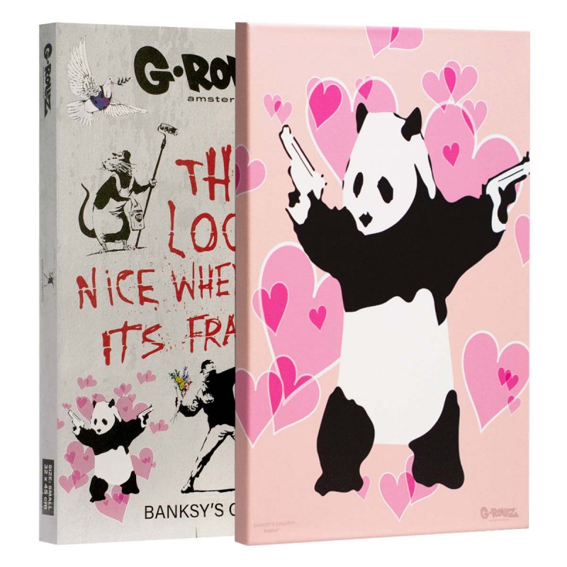 G-Rollz 'Banksy's Panda Gunnin'' Leinwand 64x90cm