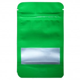 Mylarbeutel mit Fenster 140x85mm Grün
