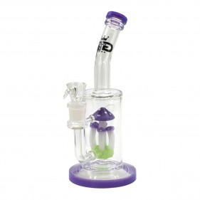 Grace Glass 'Pilz-Perkolator-Bong' Borosilikatglas Bong Lila