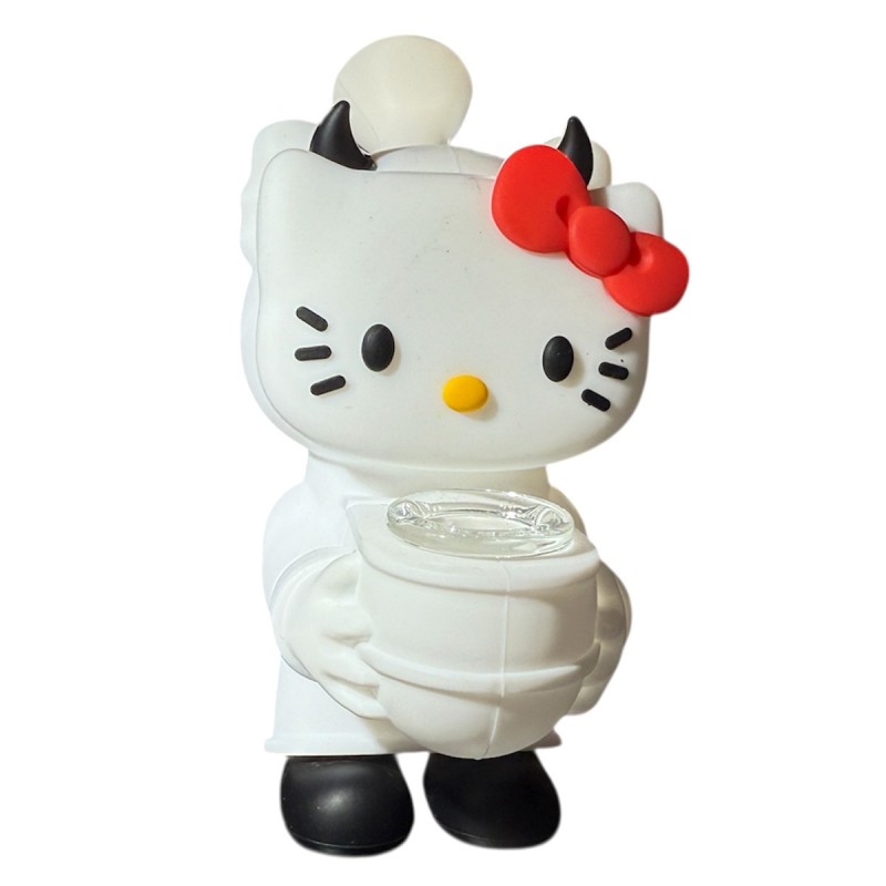 'Hello Kitty Devil' Silikonbong Weiß