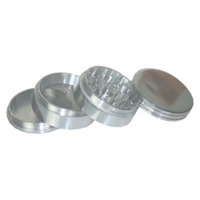 Aluminium Grinder 4-teilig Silber
