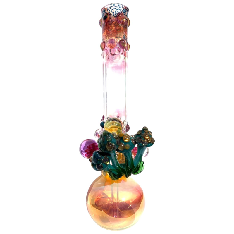 Grinder Glass 'Aqua Mushrooms' mit 22K Gold Fume