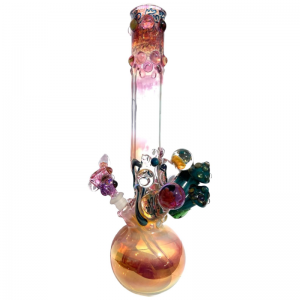 Grinder Glass 'Aqua Mushrooms' mit 22K Gold Fume