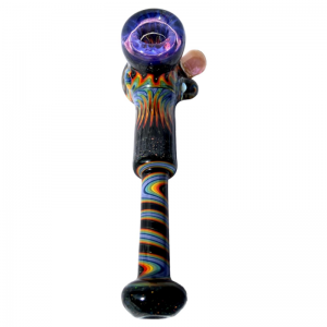 KitKanzGlass 'Rainbow Hammer' Glaspfeife mit Opal