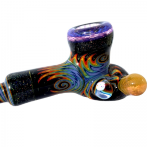 KitKanzGlass 'Rainbow Hammer' Glaspfeife mit Opal