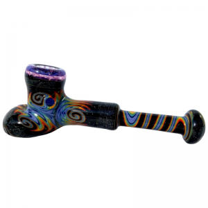 KitKanzGlass 'Rainbow Hammer' Glaspfeife mit Opal
