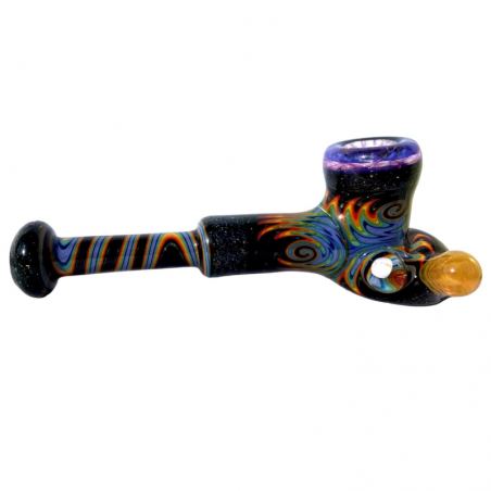 KitKanzGlass 'Rainbow Hammer' Glaspfeife mit Opal