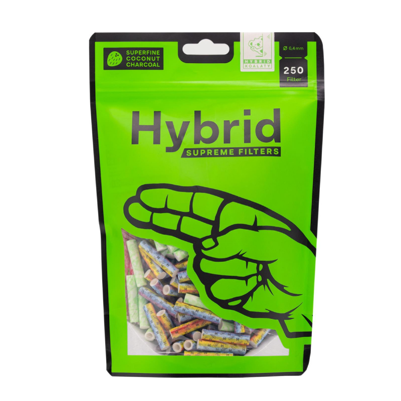 Hybrid Supreme Filters Zellstoff/Aktivkohle 6,4mm 250 Stk.