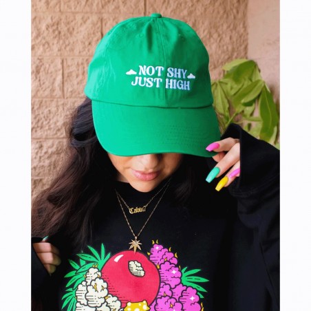 Cabin 7 'Not Shy Just High' Cap Grün