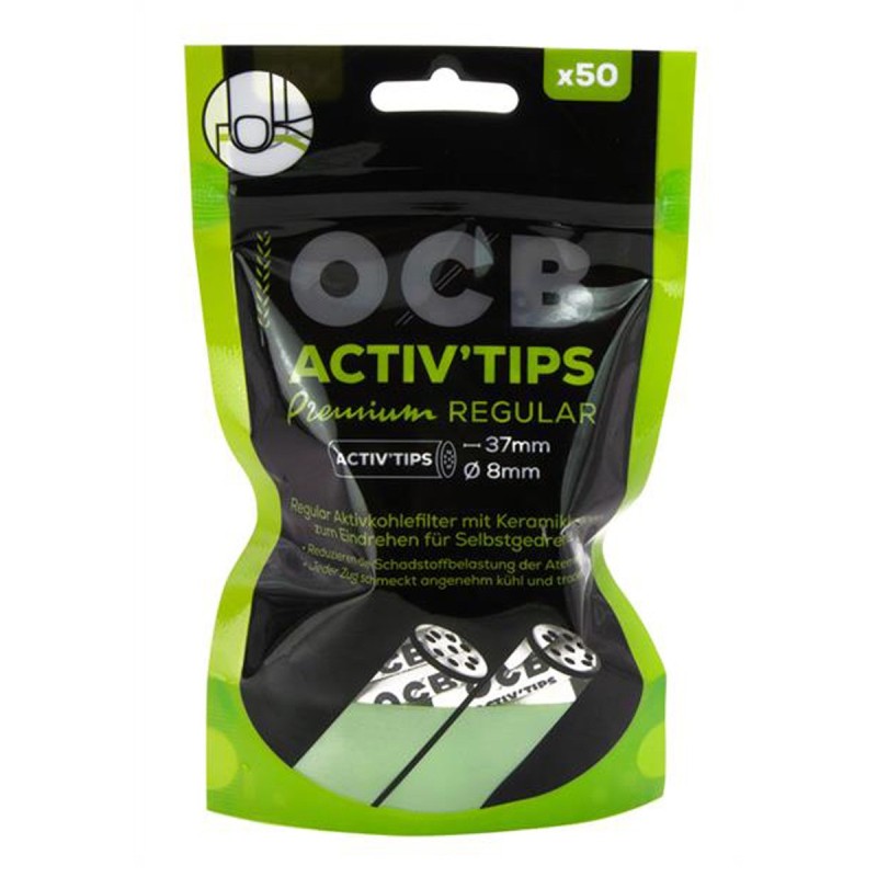 Activ Tips Regular Aktivkohlefilter 8mm 50 Stk.