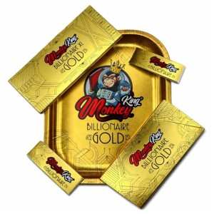 Monkey King Billionaire Gold Rolling Tray mit Box