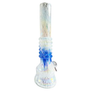 Pistol Grip Softglas Bong Blau-Weiß