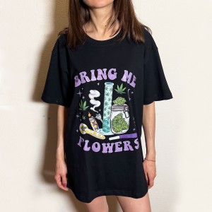 Bring me Flowers T-Shirt Schwarz