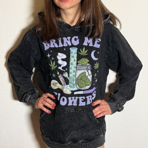 Bring me Flowers Hoodie Schwarz
