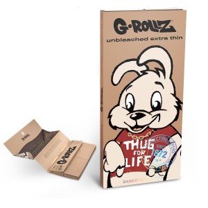 G-Rollz Thug for Life Unbleached Longpapers + Tips & Tray