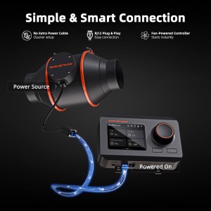 Spider Farmer Inline Fan 4 Inch + Smart Controller Grow
