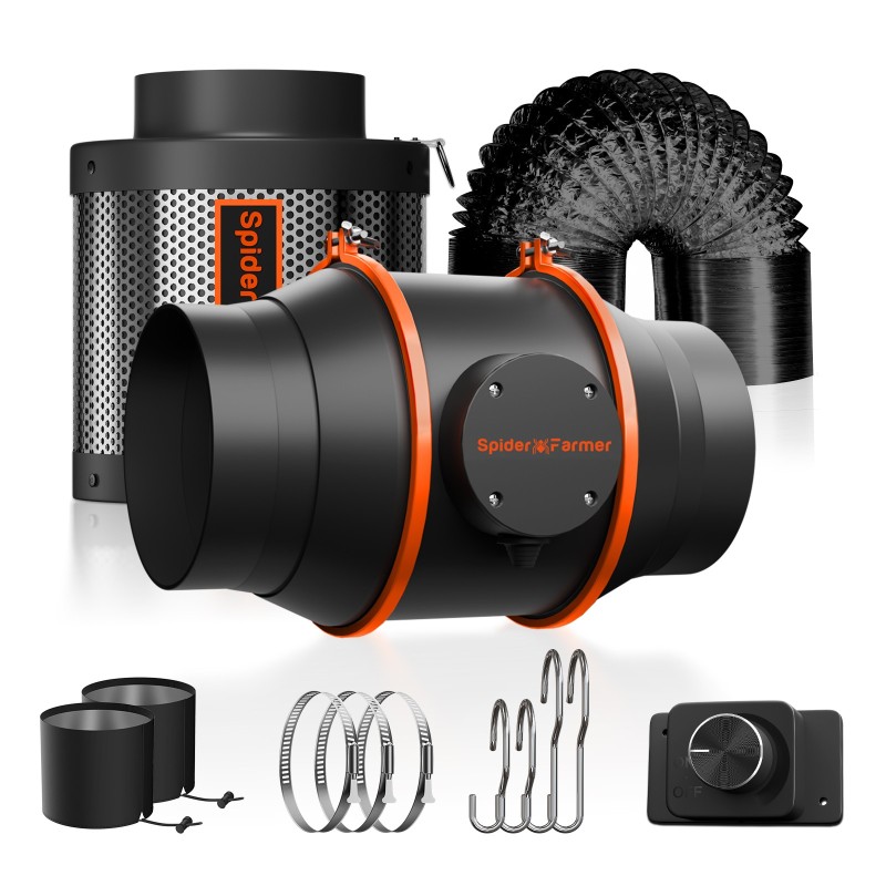 6 Inch Ventilationskit Grow Tent mit Aktivkohlefilter