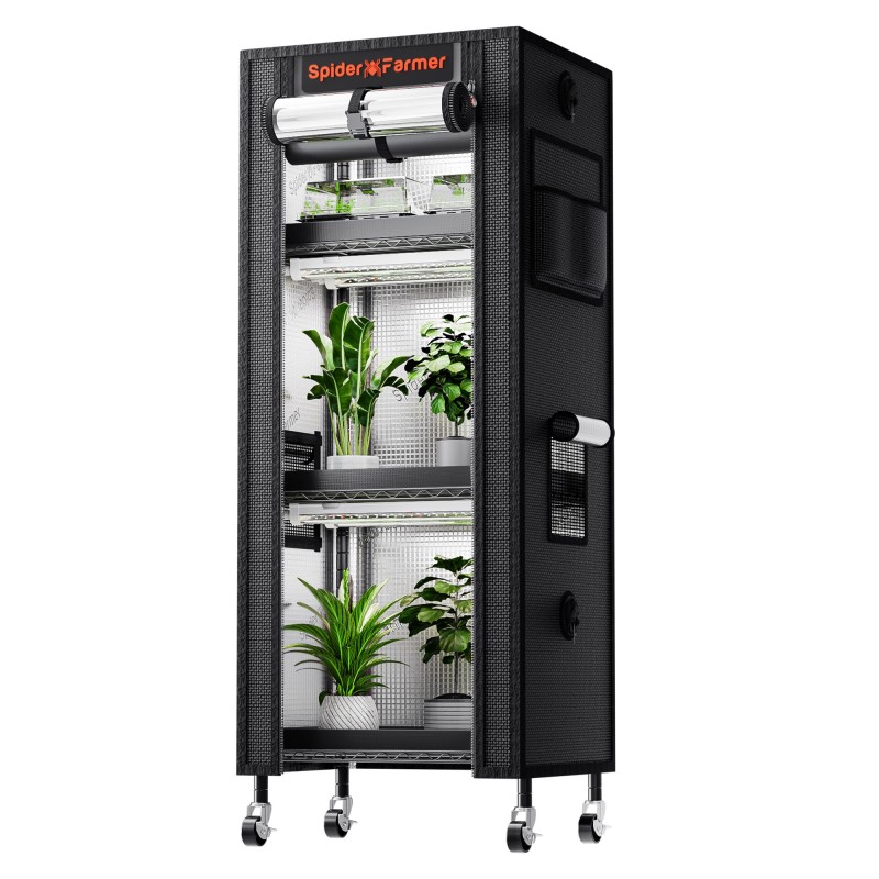 Spider Farmer Grow Regal mit Grow Lights für vier Pflanzen