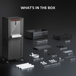 Spider Farmer Grow Regal mit Grow Lights für vier Pflanzen