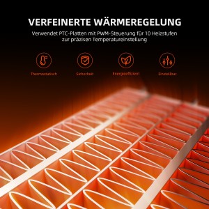 Spider Farmer Grow Tent Heater Heizung 540W PTC Heating